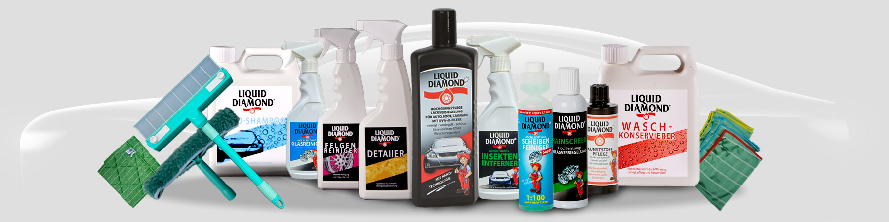 Reinigungsmittel und Produkte zur Auto- & Fahrzeugaufbereitung